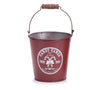 Distressed Tin Candy Cane Pail